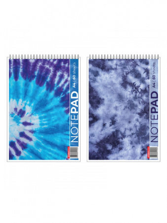Записная книжка А4, 60л TIE DYE клетка 10658/2